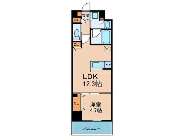 Dimus北浜の物件間取画像